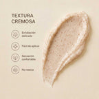 Exfoliante facial activo de rosas y arándanos.