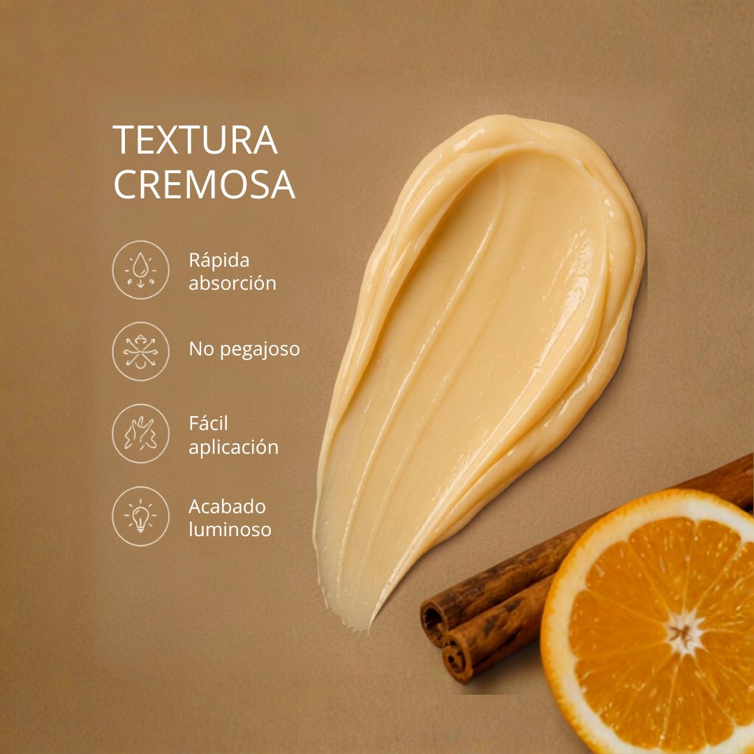 Bálsamo Bronceador para Cuerpo y Rostro de Naranja y Canela.