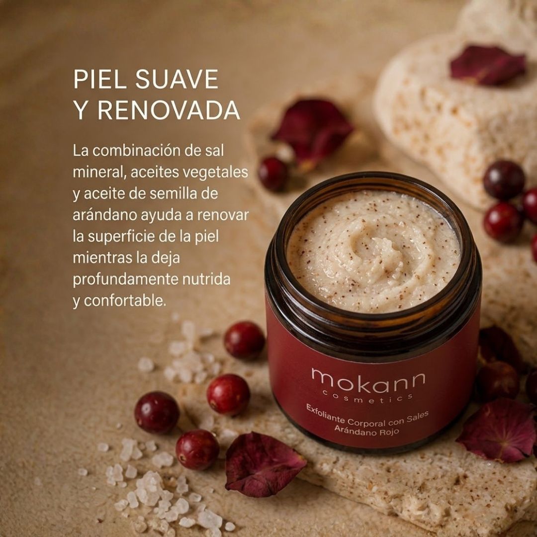 Exfoliante corporal de sal y arándano