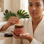 Exfoliante corporal de sal de naranja y canela