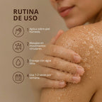 Exfoliante corporal de sal de naranja y canela