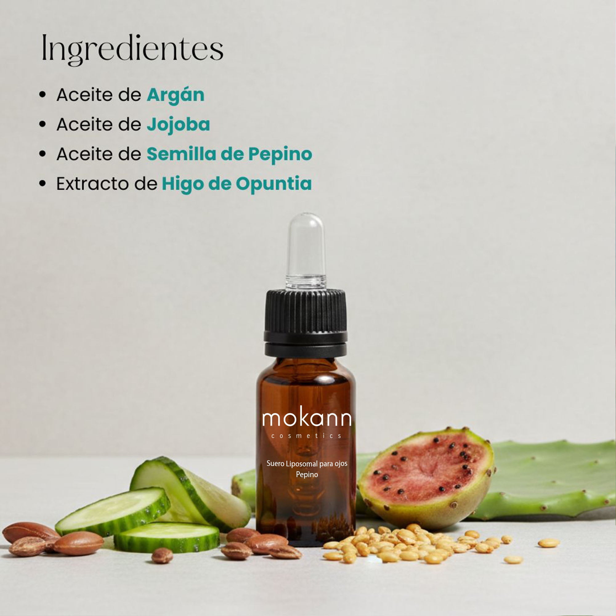 Sérum liposomal para ojos de pepino con ácido hialurónico