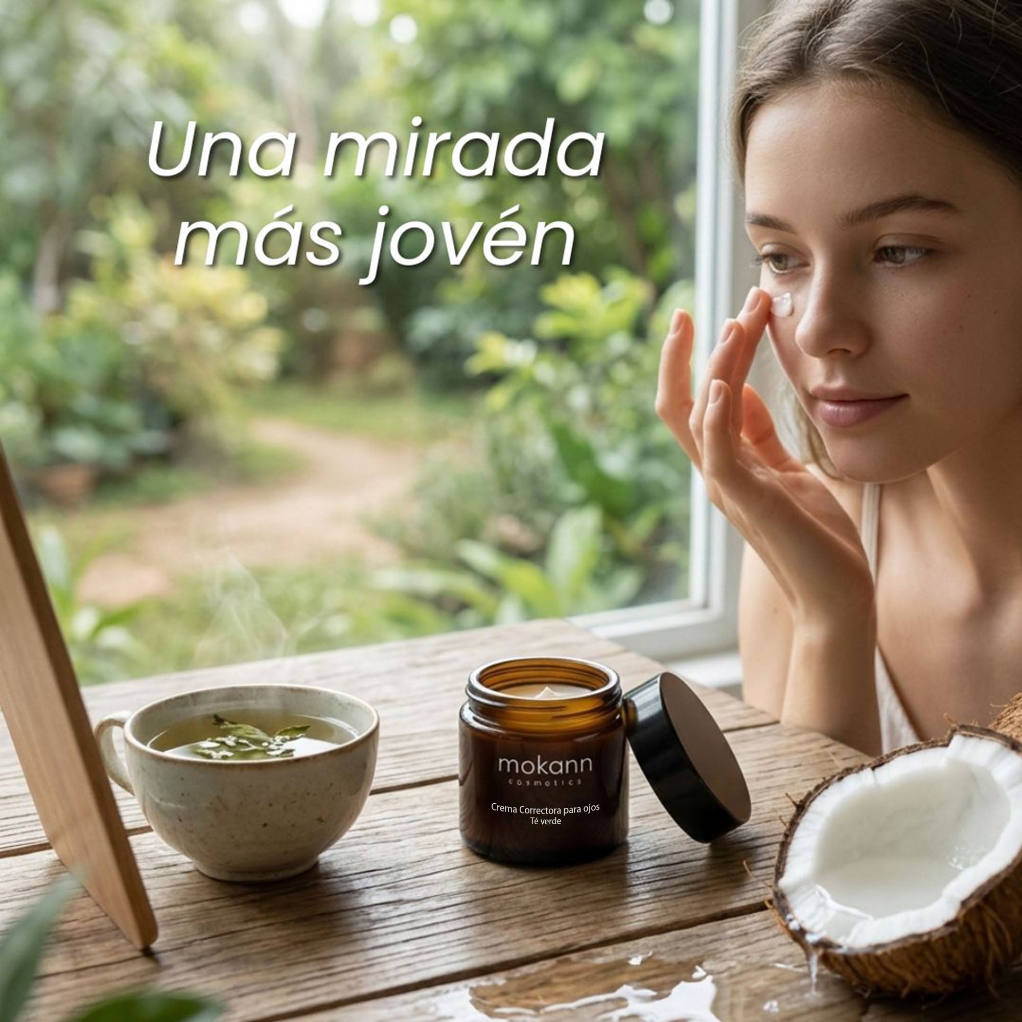 Crema Correctora de Ojos de Té Verde con Ácido Hialurónico