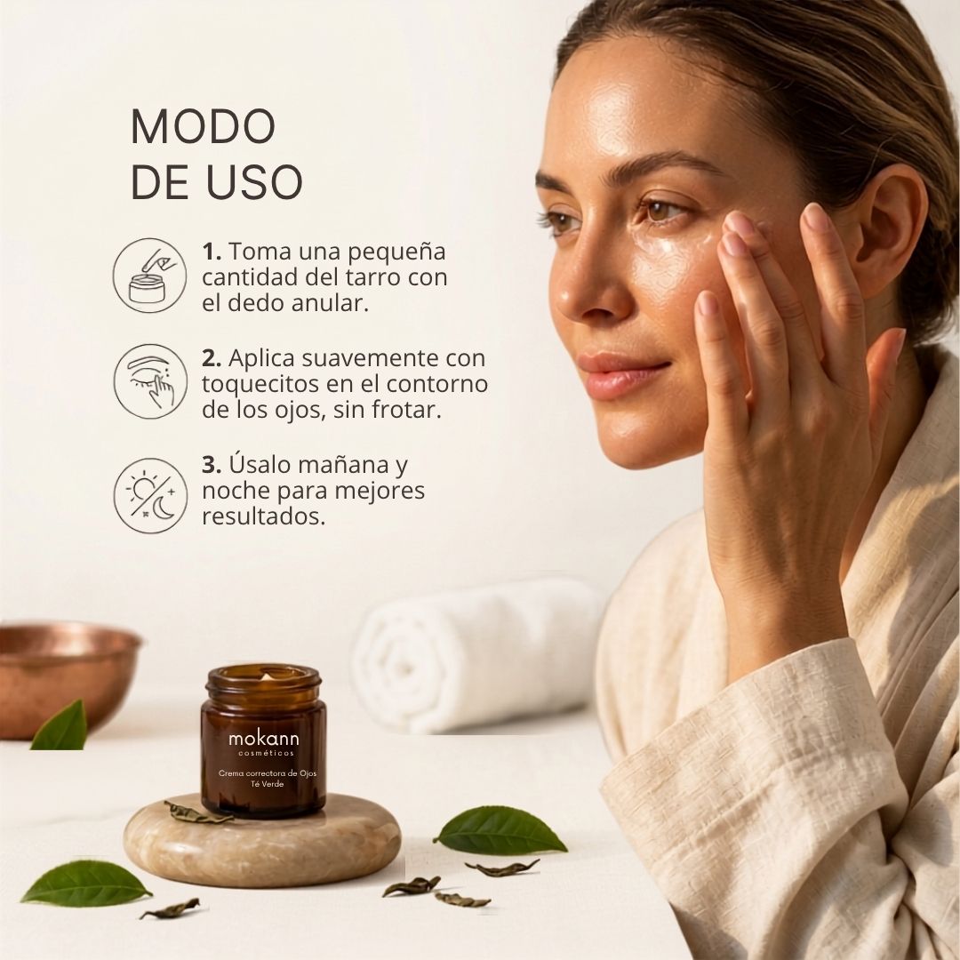 Crema Correctora de Ojos de Té Verde con Ácido Hialurónico