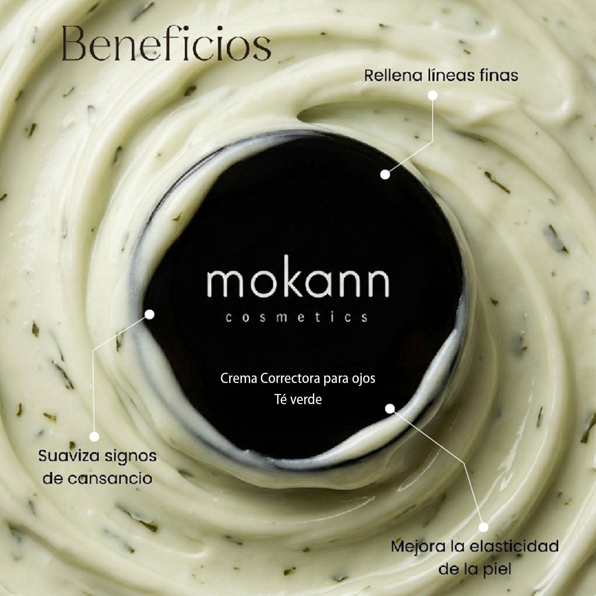 Crema Correctora de Ojos de Té Verde con Ácido Hialurónico