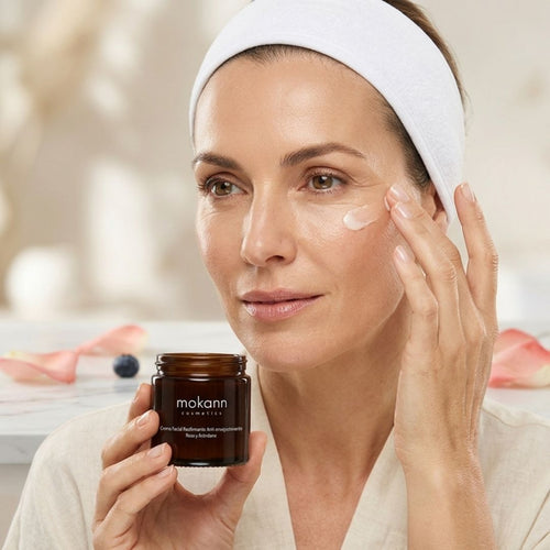 Crema Facial Reafirmante Antiedad de Rosa y Arándano.