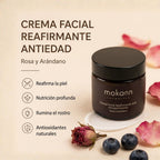 Crema Facial Reafirmante Antiedad de Rosa y Arándano.