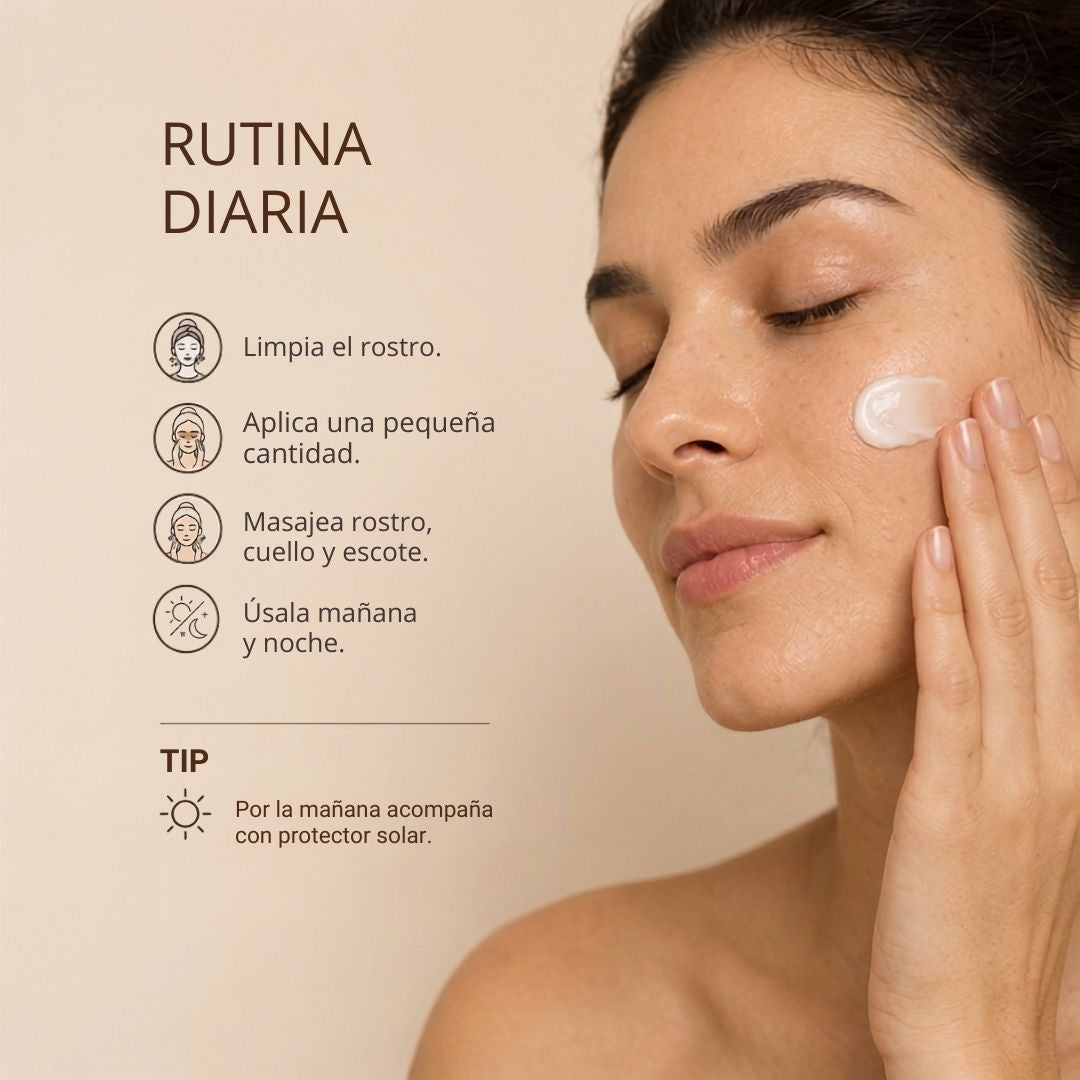 Crema Facial Reafirmante Antiedad de Rosa y Arándano.