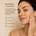 Crema Facial Reafirmante Antiedad de Rosa y Arándano.