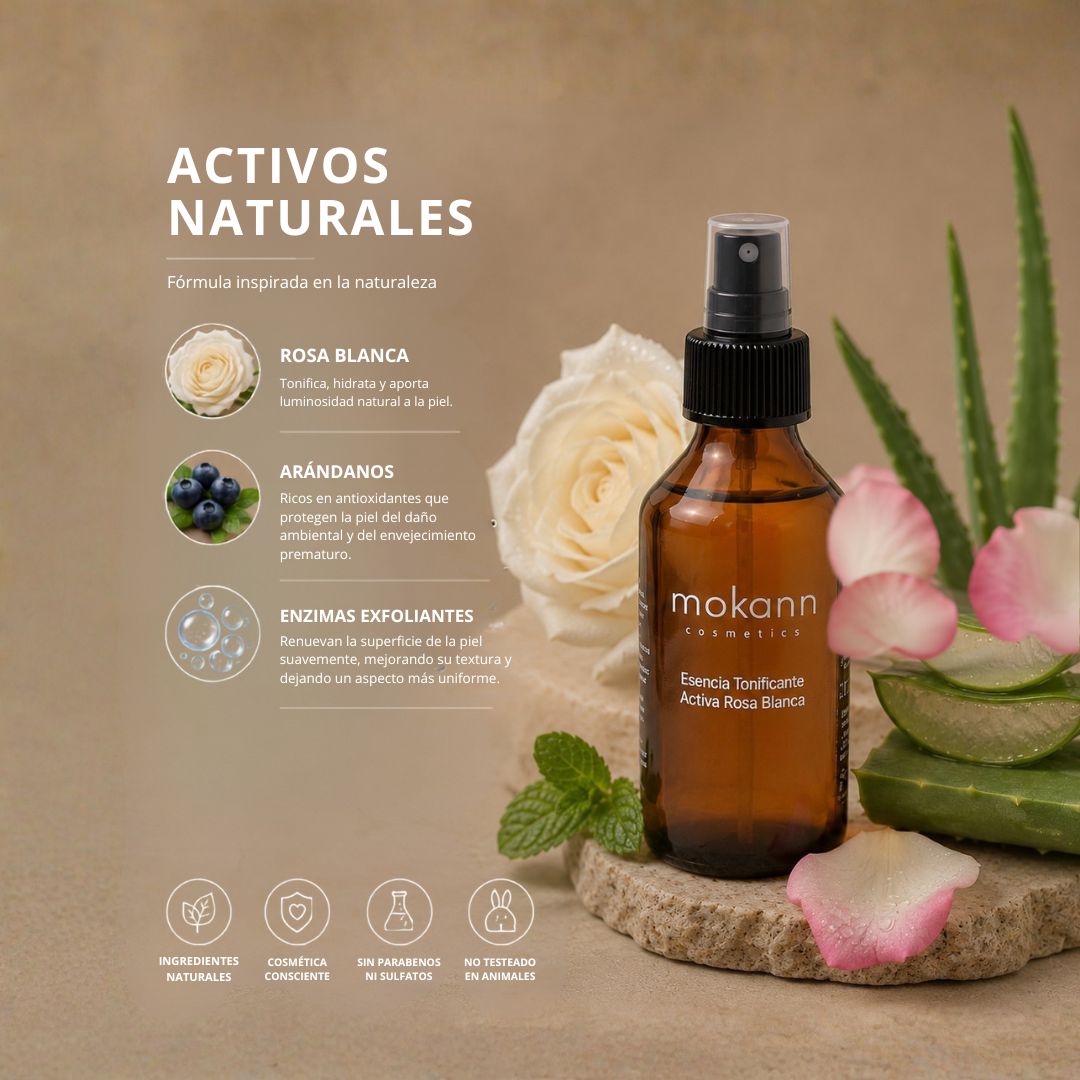 Esencia tonificante activa rosa blanca