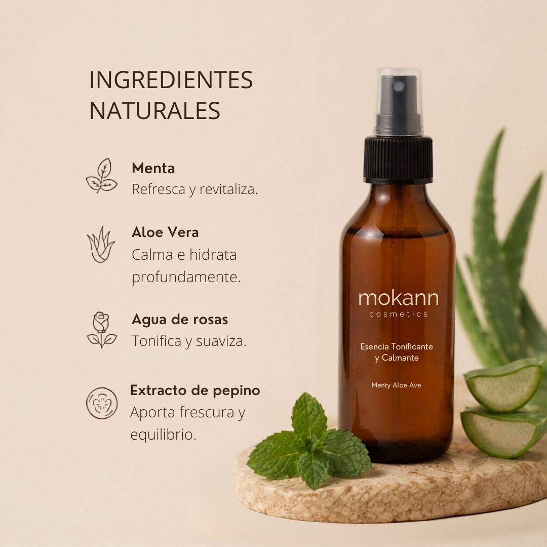 Esencia Tonificante y Calmante Menta y Aloe Vera