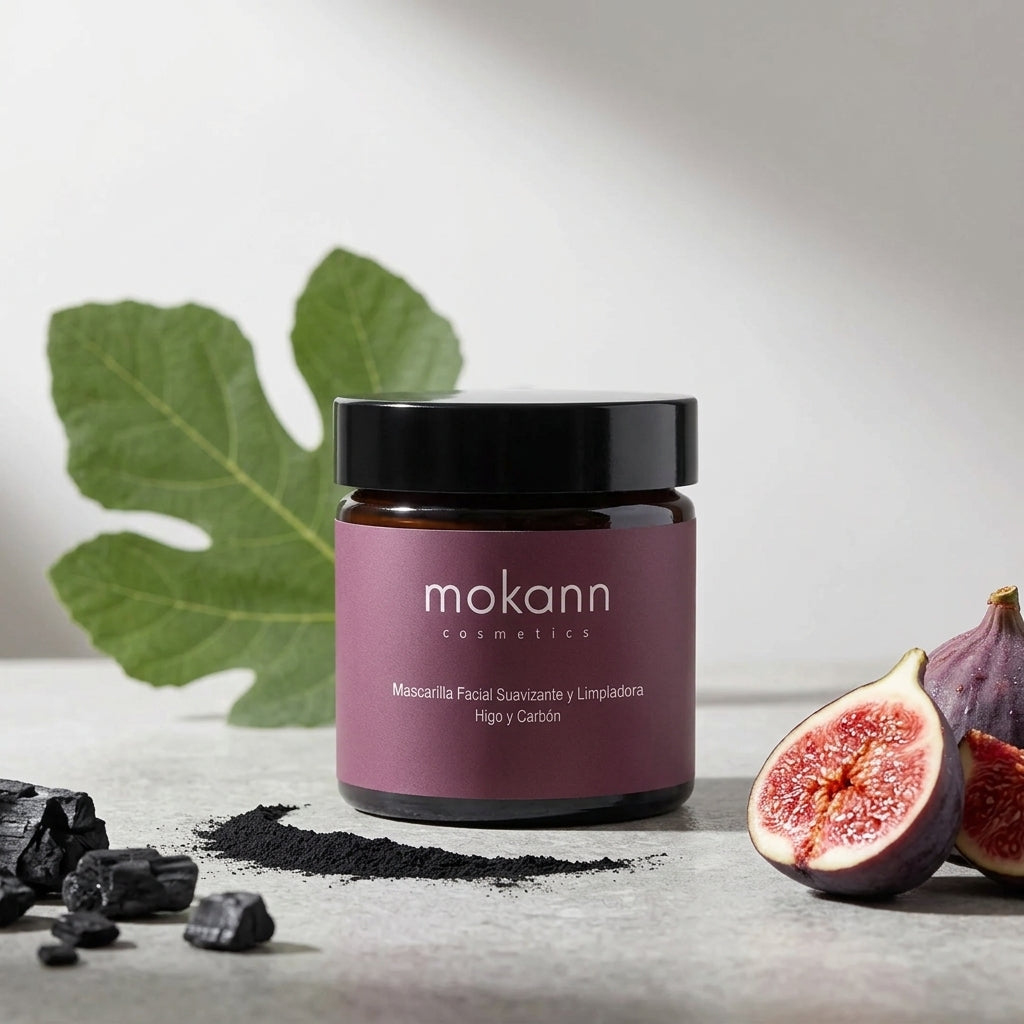 Mascarilla facial suavizante y limpiadora de higo y carbón