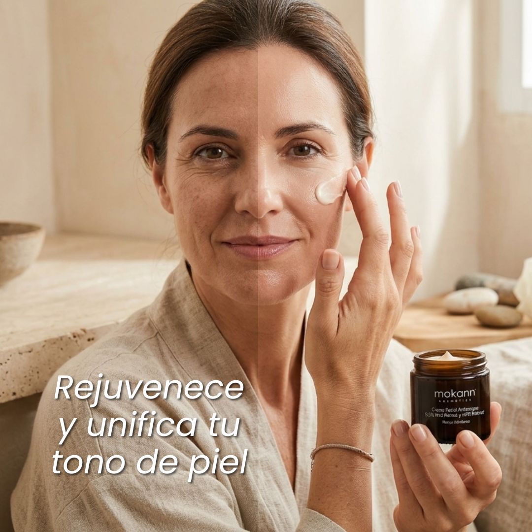 Crema Facial Antiarrugas 0,5% H10 Retinol &amp; HPR Retinoid con Rosa y Arándano