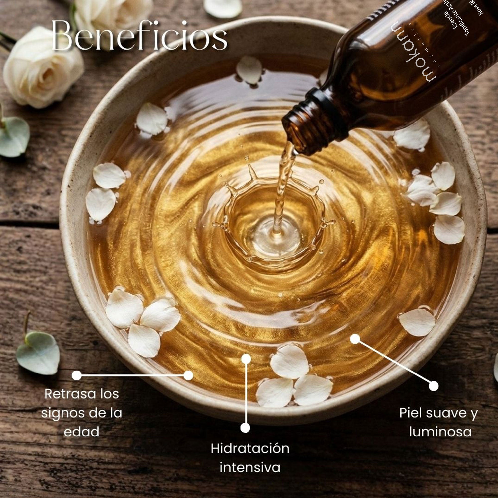 Esencia tonificante activa rosa blanca