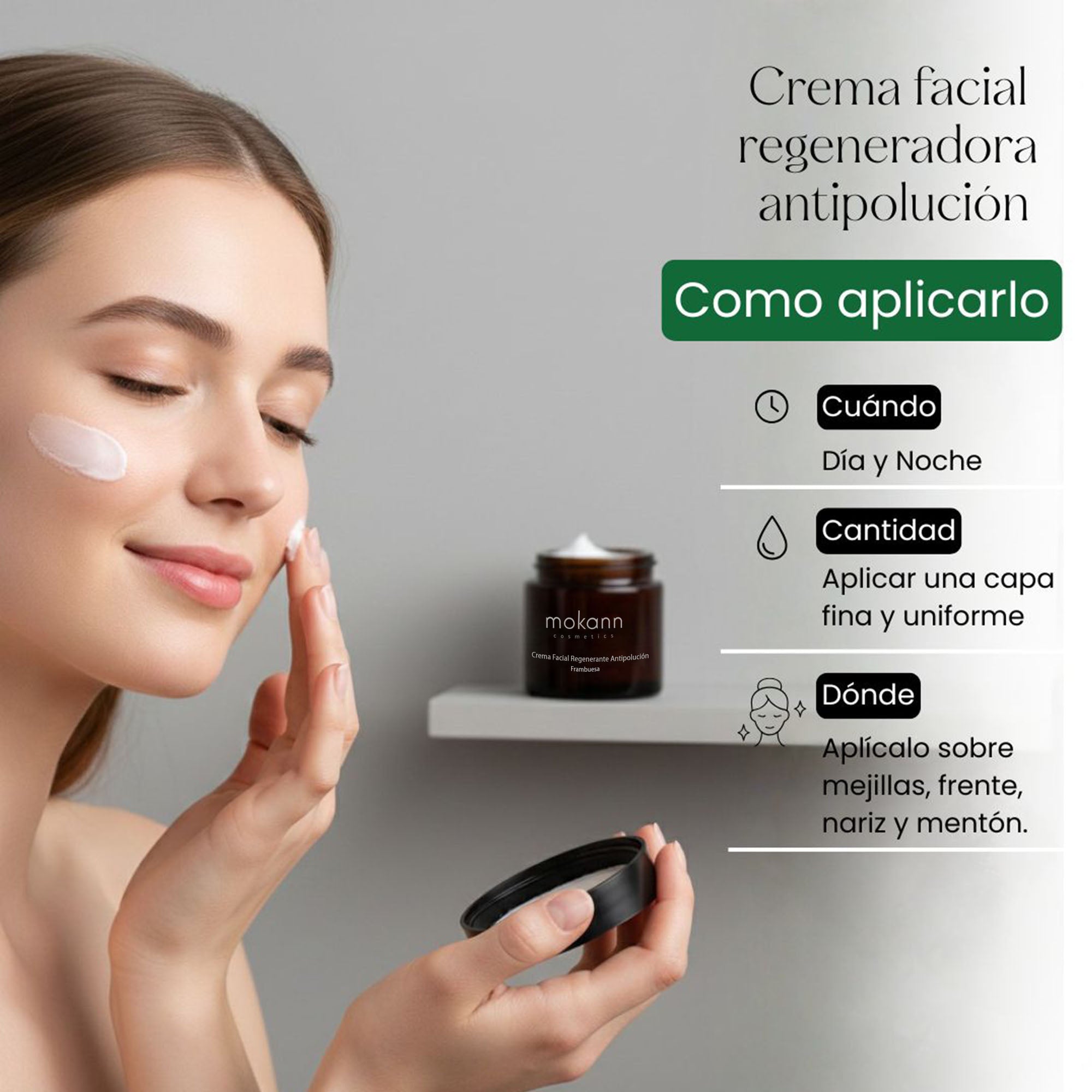 Crema facial regeneradora antipolución frambuesa